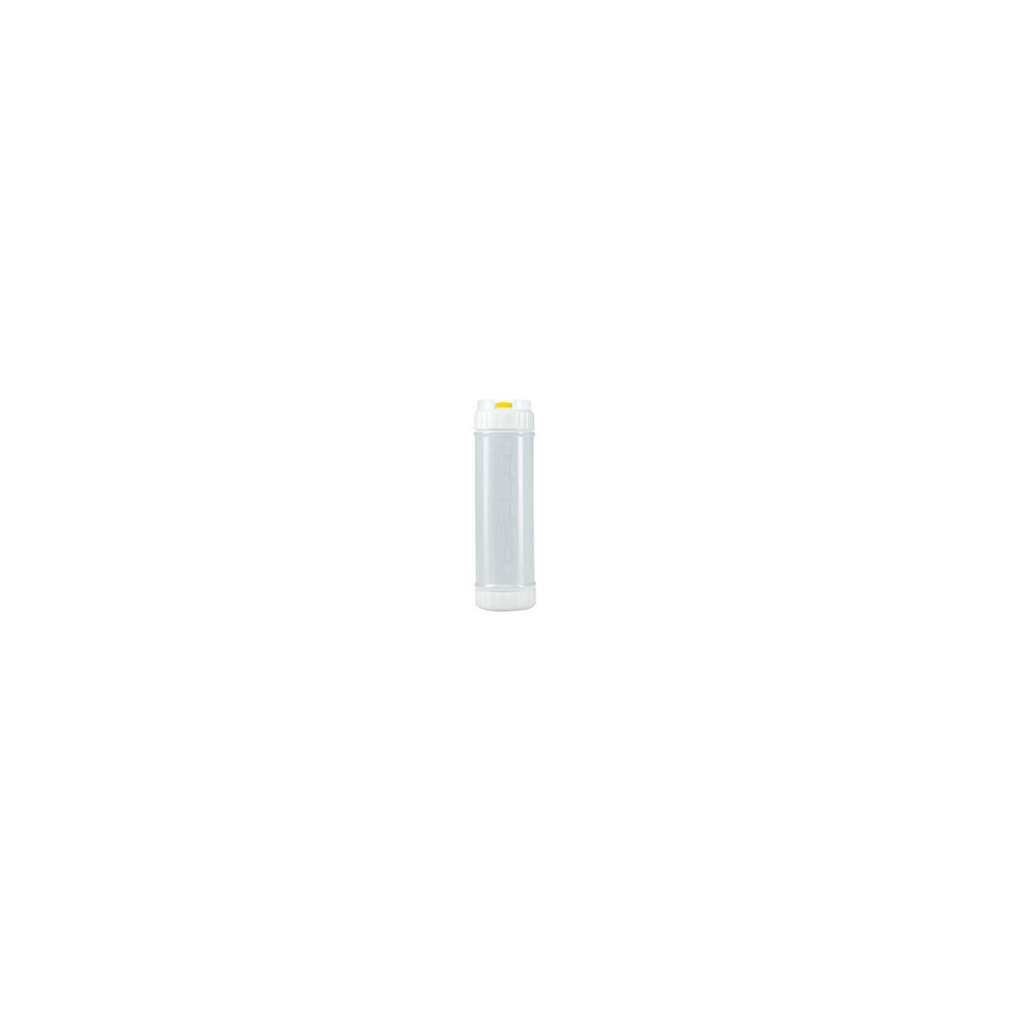 San Jamar 857324M 24 oz Natural EZ-KLEEN Sauce Bottle - Yellow Valve - Medium Viscosity - 6 pack