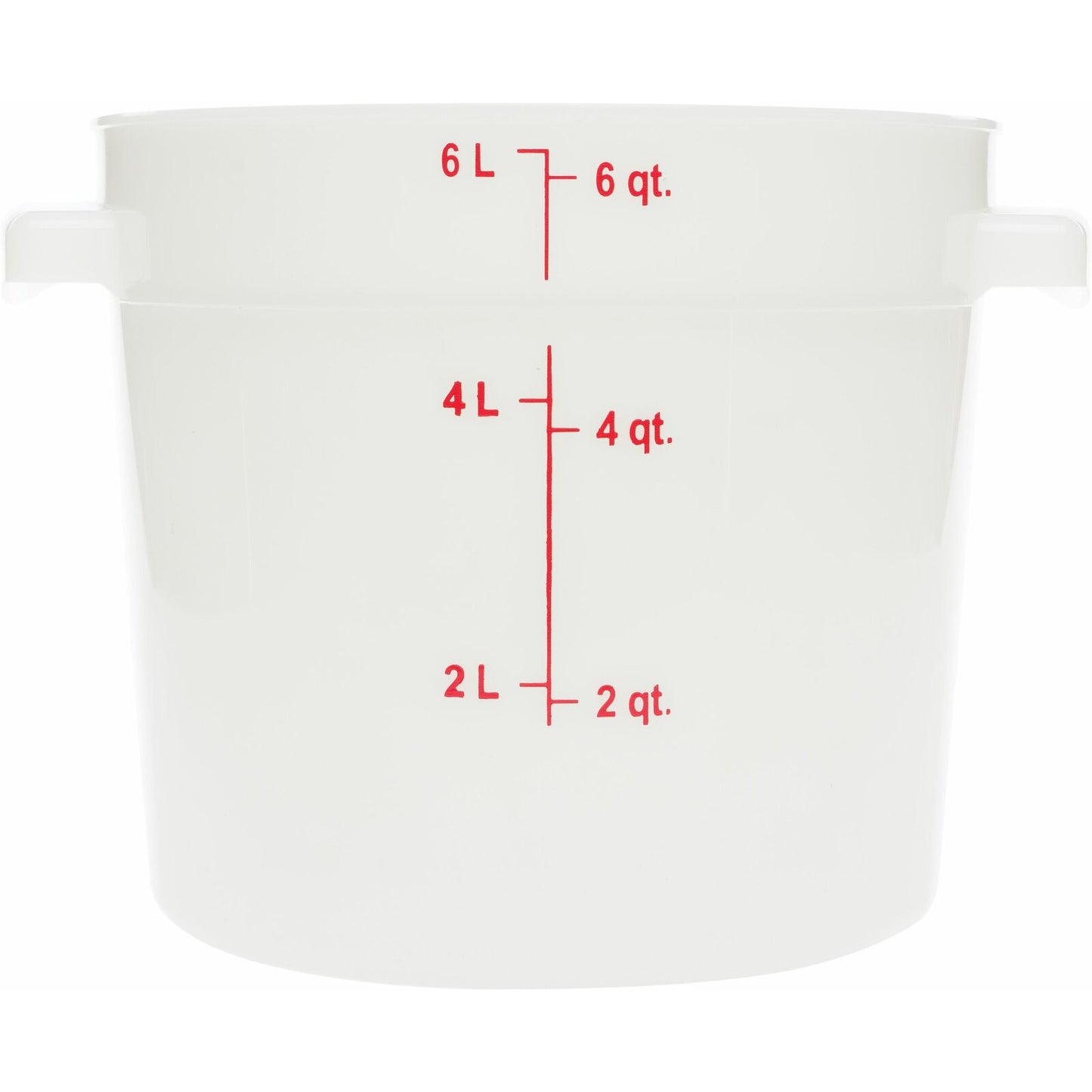Carlisle 1097502 6 Qt White Round Polyethylene StorPlus Food Storage Container