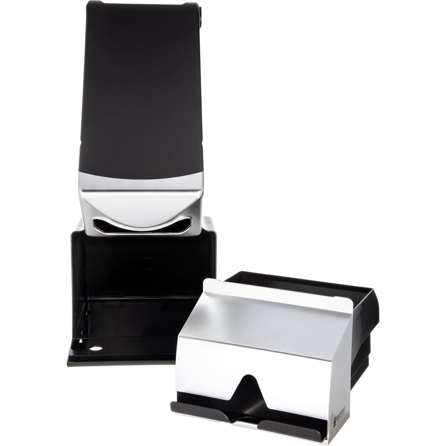 San Jamar MODH6003SN Black Modular Straw & Napkin Combo Dispenser