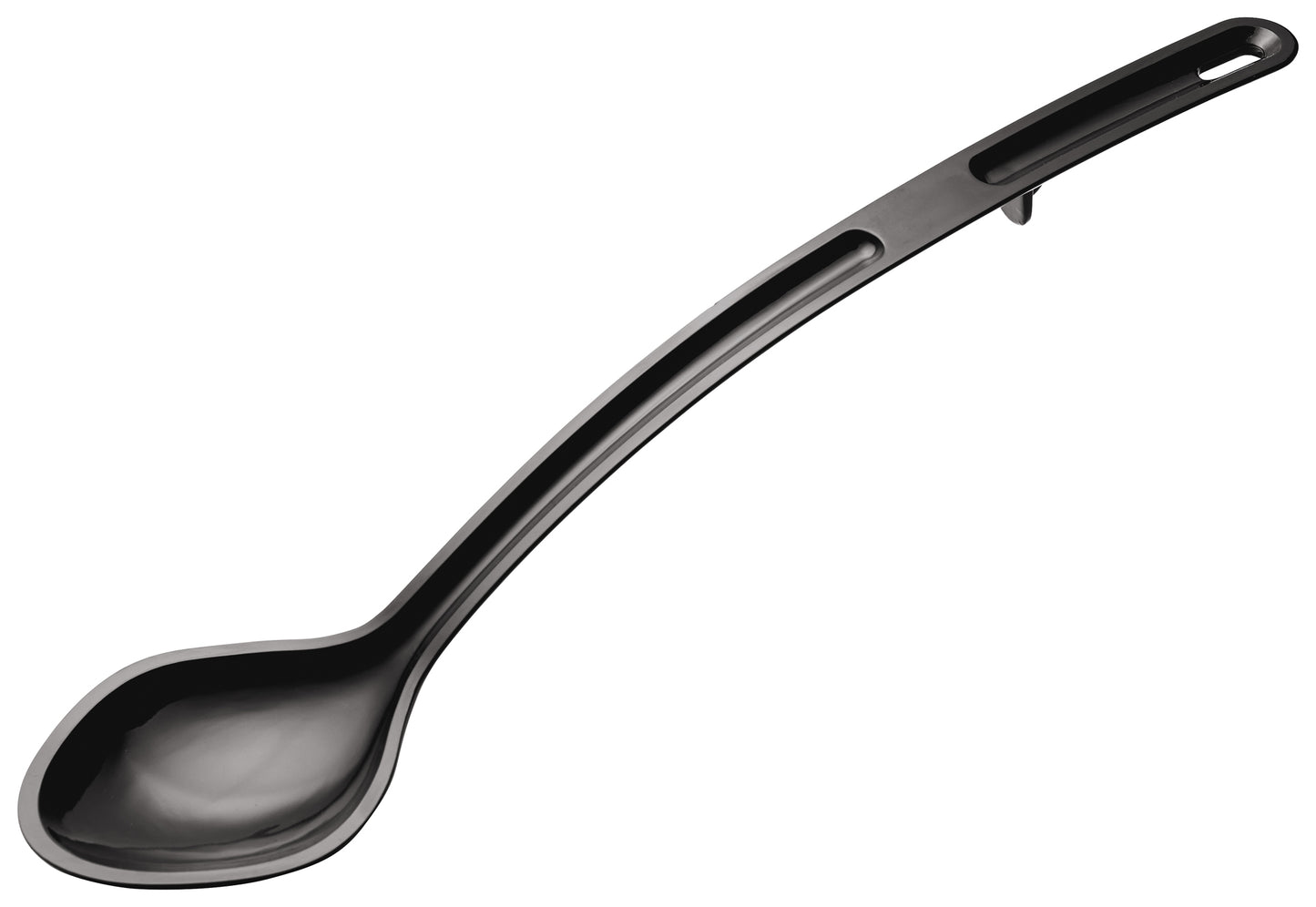Winco CVSS-15K 15" Black Curved Polycarbonate Serving Spoon