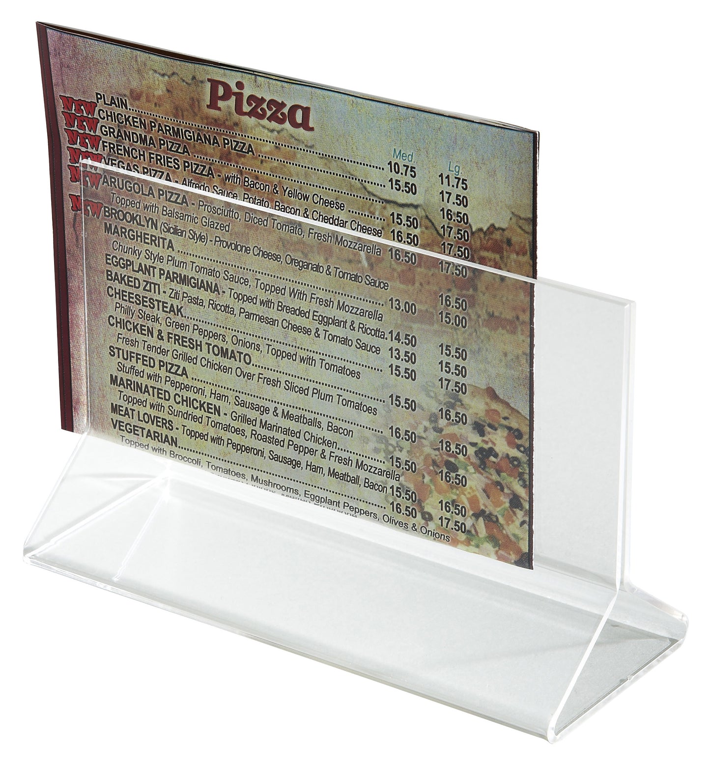 Winco ATCH-53 5-1/2" x 3-1/2" Acrylic Table Sign Holder