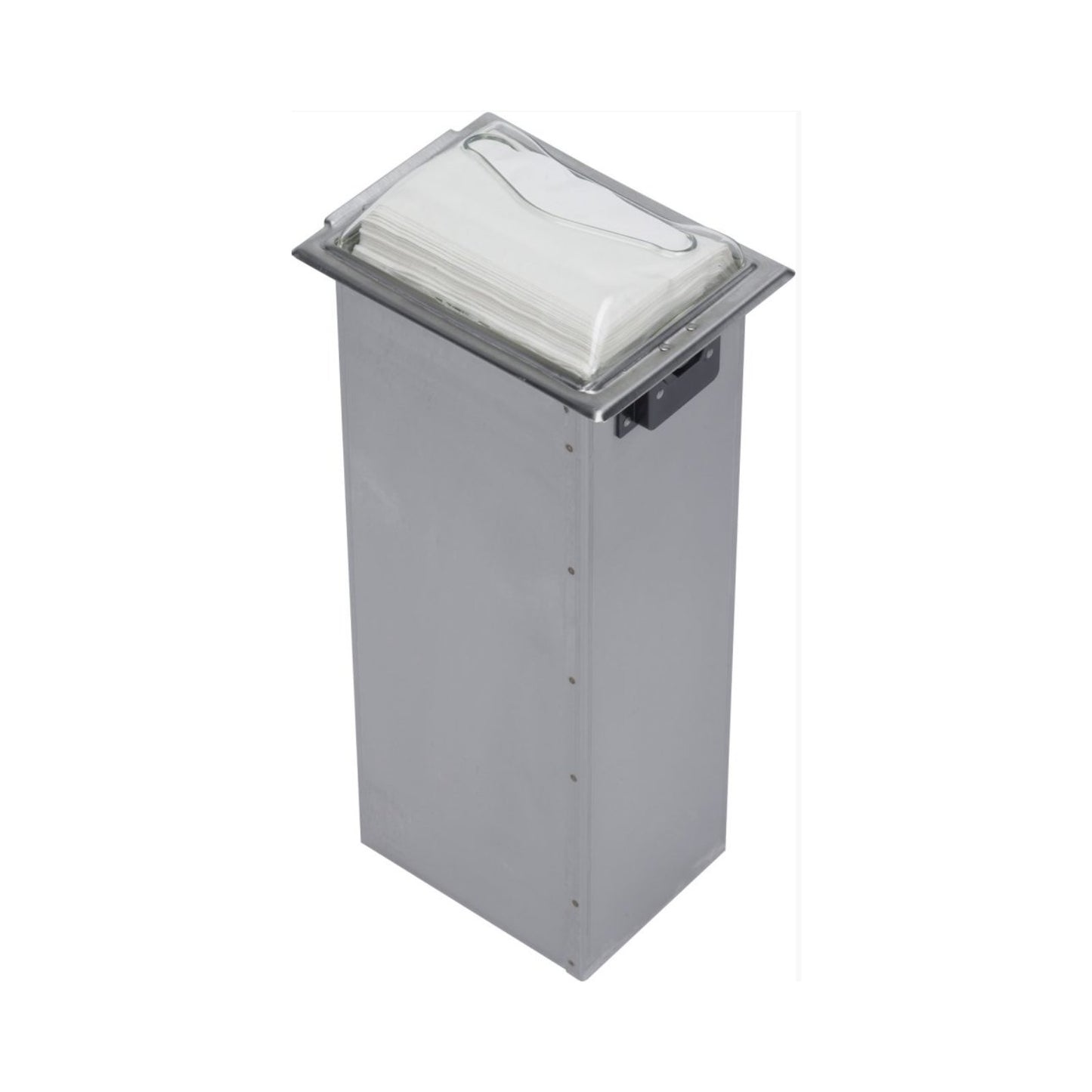 Carlisle H2001CLSS 750 Napkin Clear Stainless Steel Classic In-Counter Napkin Dispenser, Fullfold Classic Face