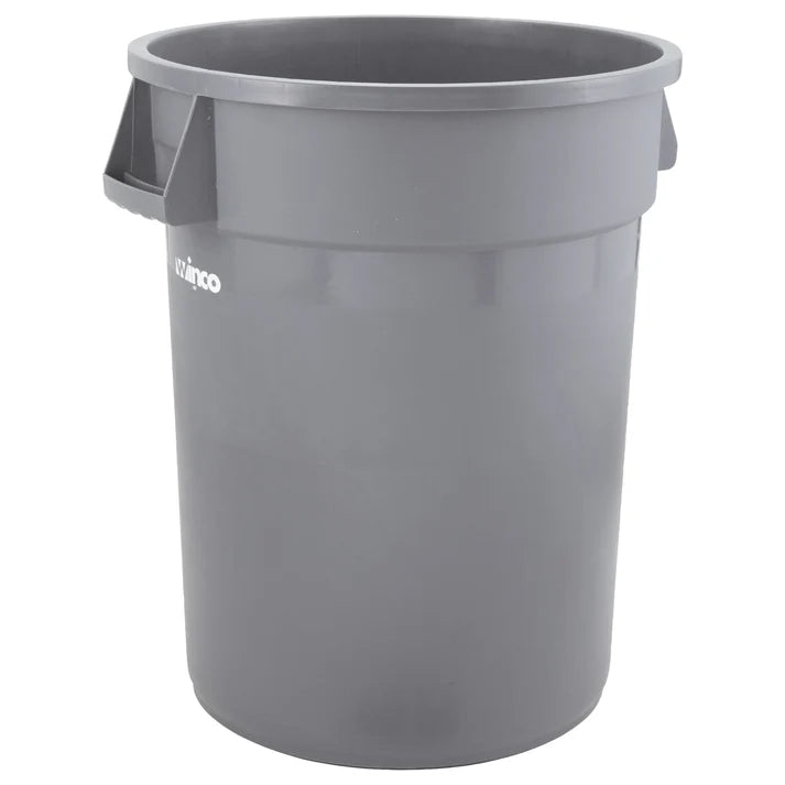 Winco PTC-10G 10 Gallon Gray Trash Can