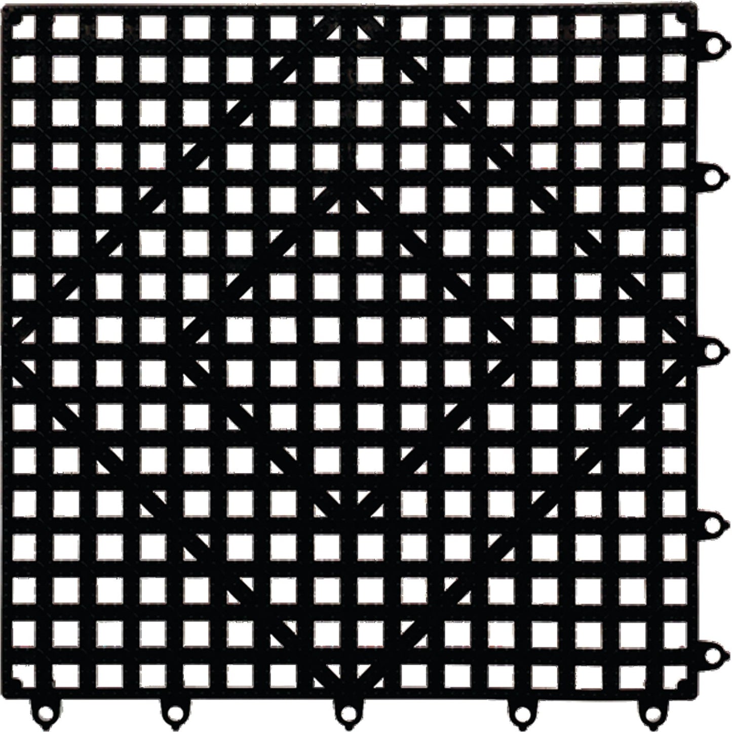 San Jamar VM5280BK 1'X1' Black Versa-Mat Bar Mat