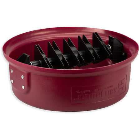 Carlisle KA3200 Burgundy Polyethylene KatchAll Magnetic Flatware Retriever Trash Can Lid