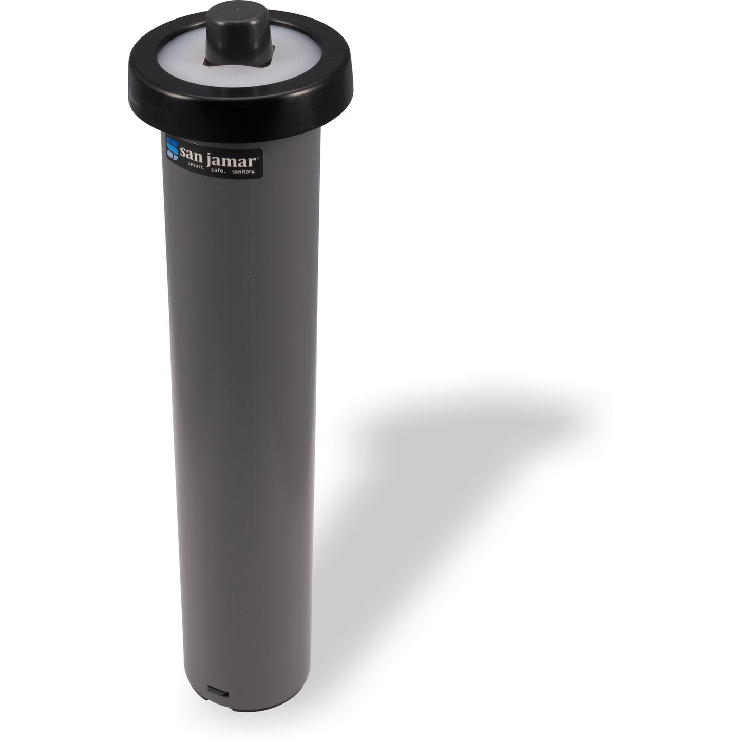 San Jamar C2010C 16" Black Portion Cup EZ-Fit Cup Dispenser