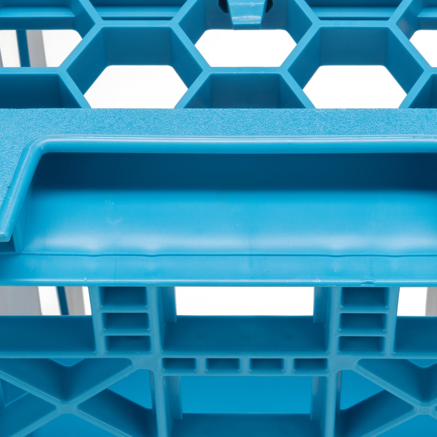 Carlisle RG9-214 Carlisle Blue 9-Compartment Polypropylene OptiClean Divided Glass Rack with 2 Extenders 7.12"