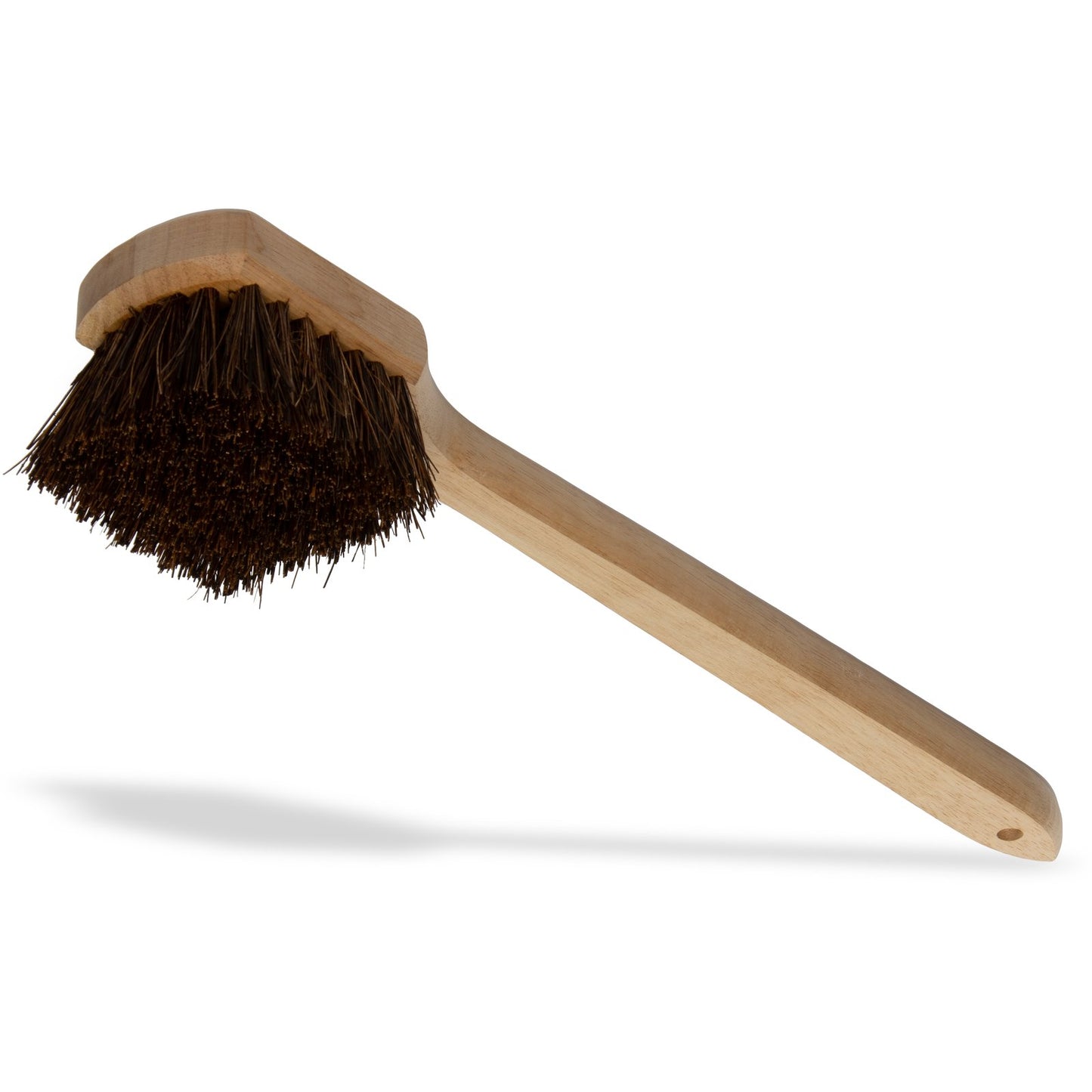 Carlisle 4549300 20" x 5" Black Sparta Utility Scrub Brush With Stiff Palmyra Bristles