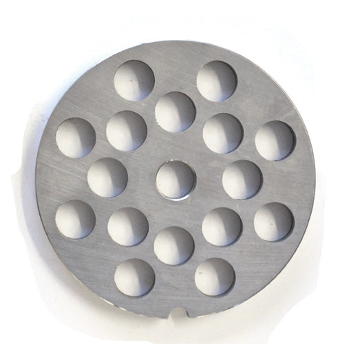 Omcan 11225 #22 One Notch/Round European Style Stainless Steel Hubless Plate, 12mm (1/2")