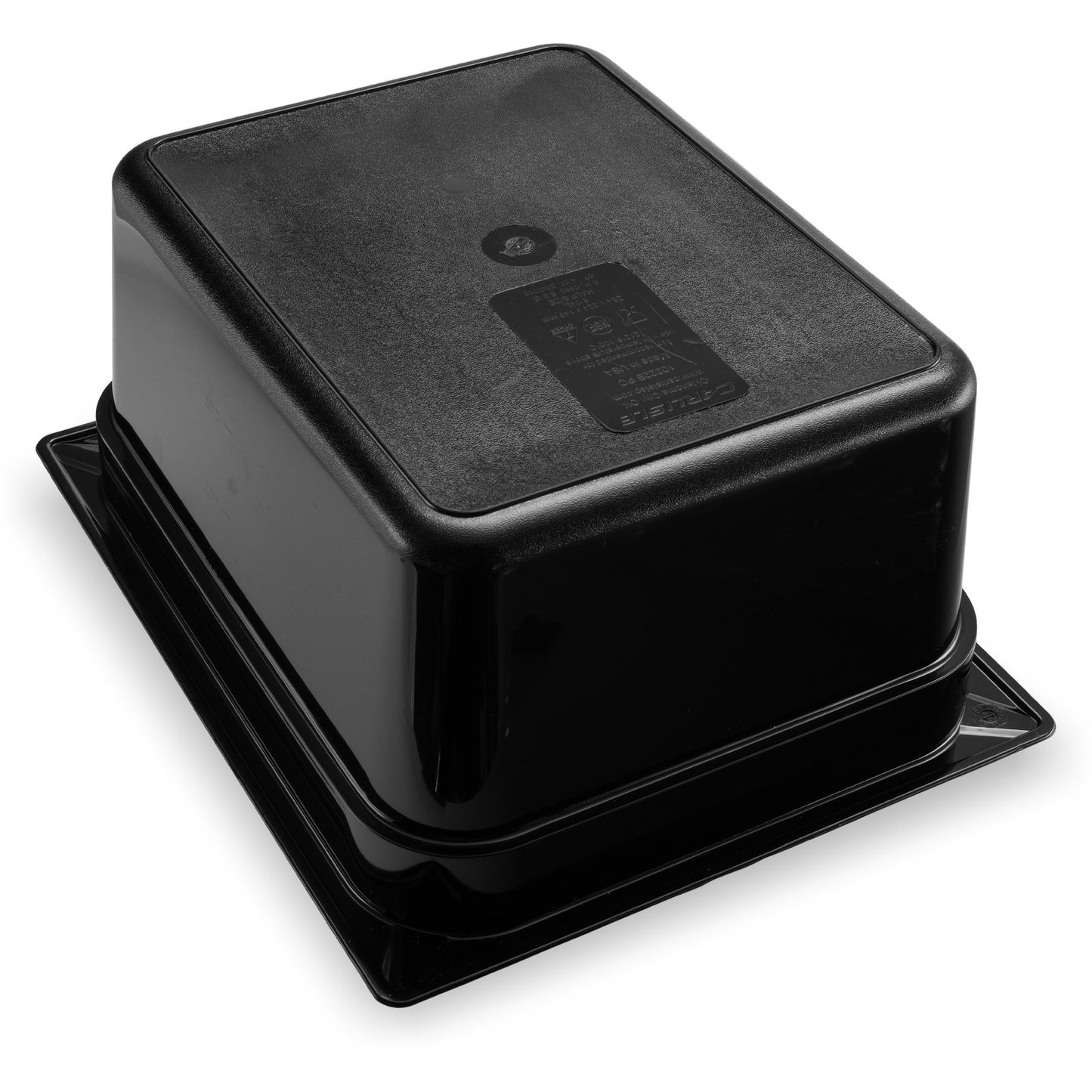 Carlisle 10222B03 1/2 Size Black Polycarbonate StorPlus Food Pan, 6" Deep