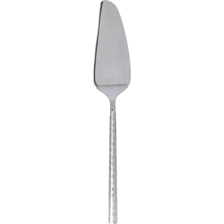 Carlisle 60207 11" Terra Cake Server - Hammered Mirror Finish - 400 Series Stainless