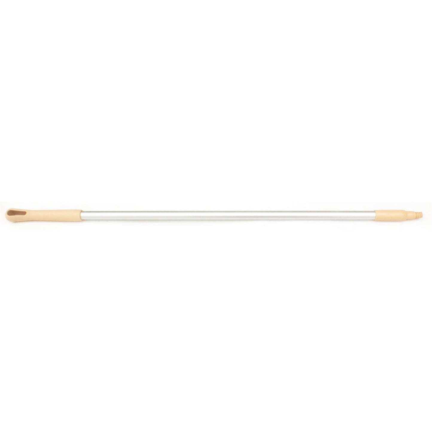 Carlisle 40216EC25 48" Tan Natural Aluminum Handle with Color-Coded Tip and Hang Up Cap