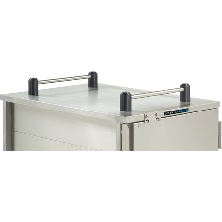 Dinex DXPICTTR2 Silver 2 Sides Stainless Steel Top Rail for TQ Economy Carts