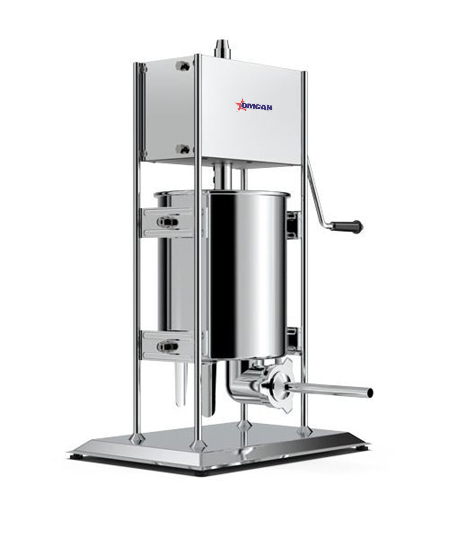 Omcan 47499 22 lbs/ 10kg Manual Stainless Steel Vertical Sausage Stuffer