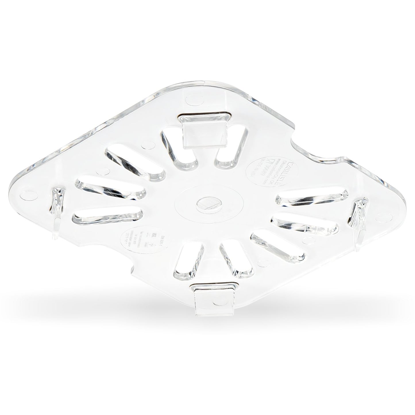 Carlisle 3068907 1/6 Size Clear Polycarbonate StorPlus Food Pan Drain Grate