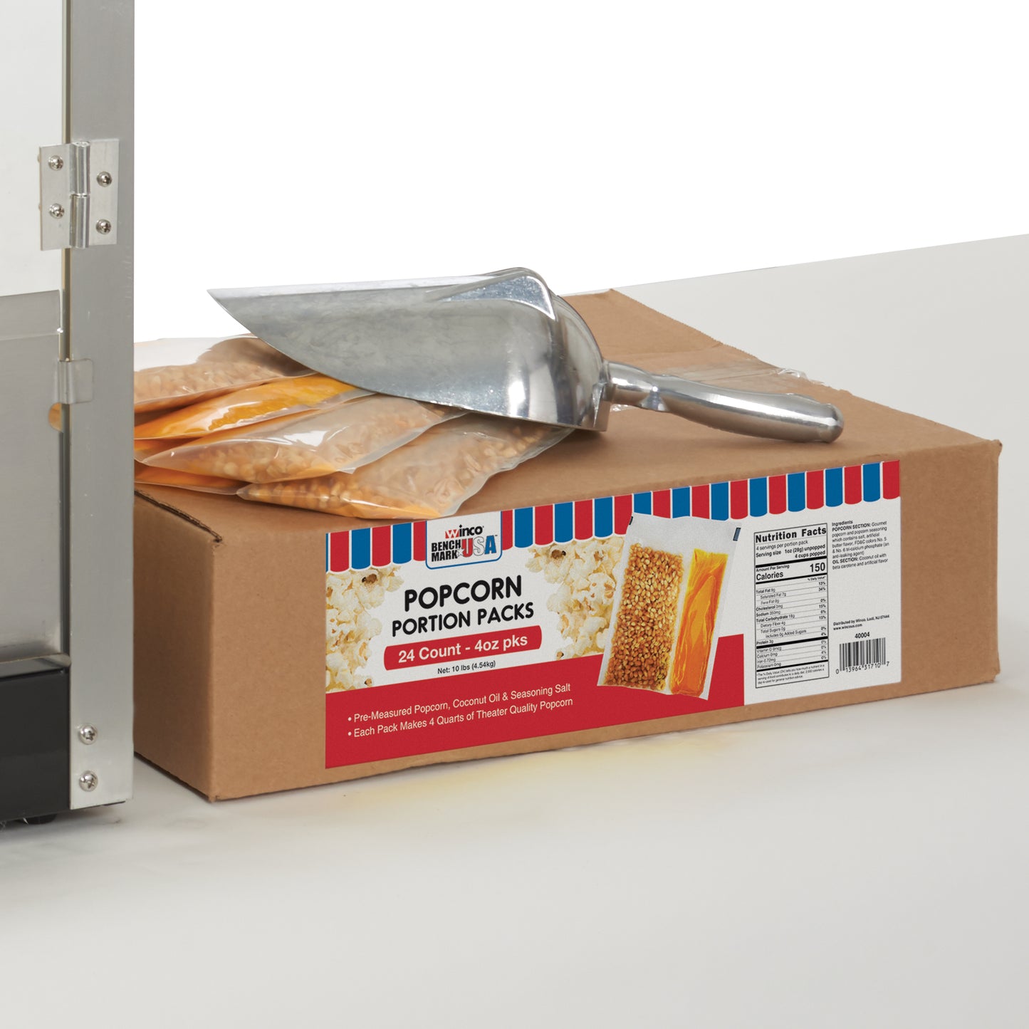 Winco 40004 Benchmark Popcorn Portion Packs for 4 oz Popcorn Machines (24packs/case)