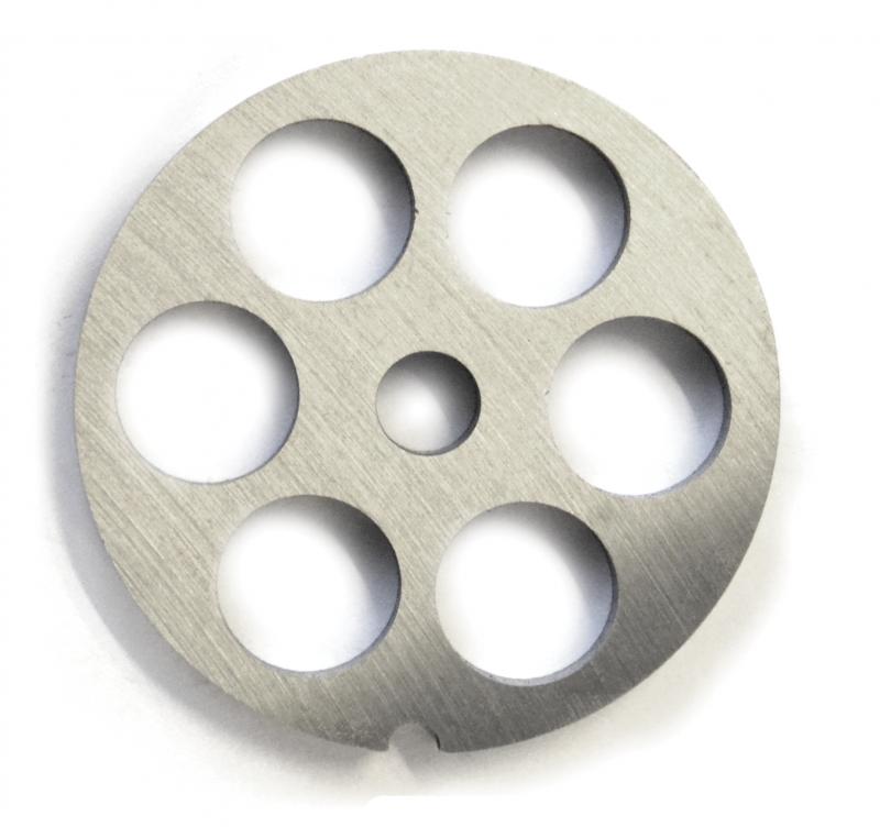Omcan 11219 #12 One Notch/Round European Style Stainless Steel Hubless Plate, 18mm (3/4")