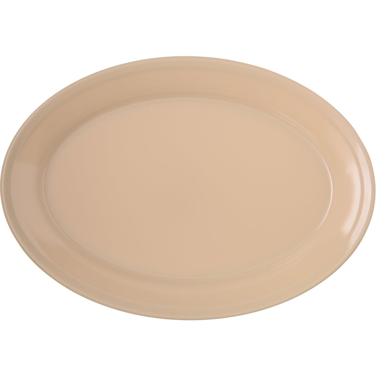 Carlisle 4356025 12" x 8.5" Tan Dallas Ware Melamine Oval Platter Tray