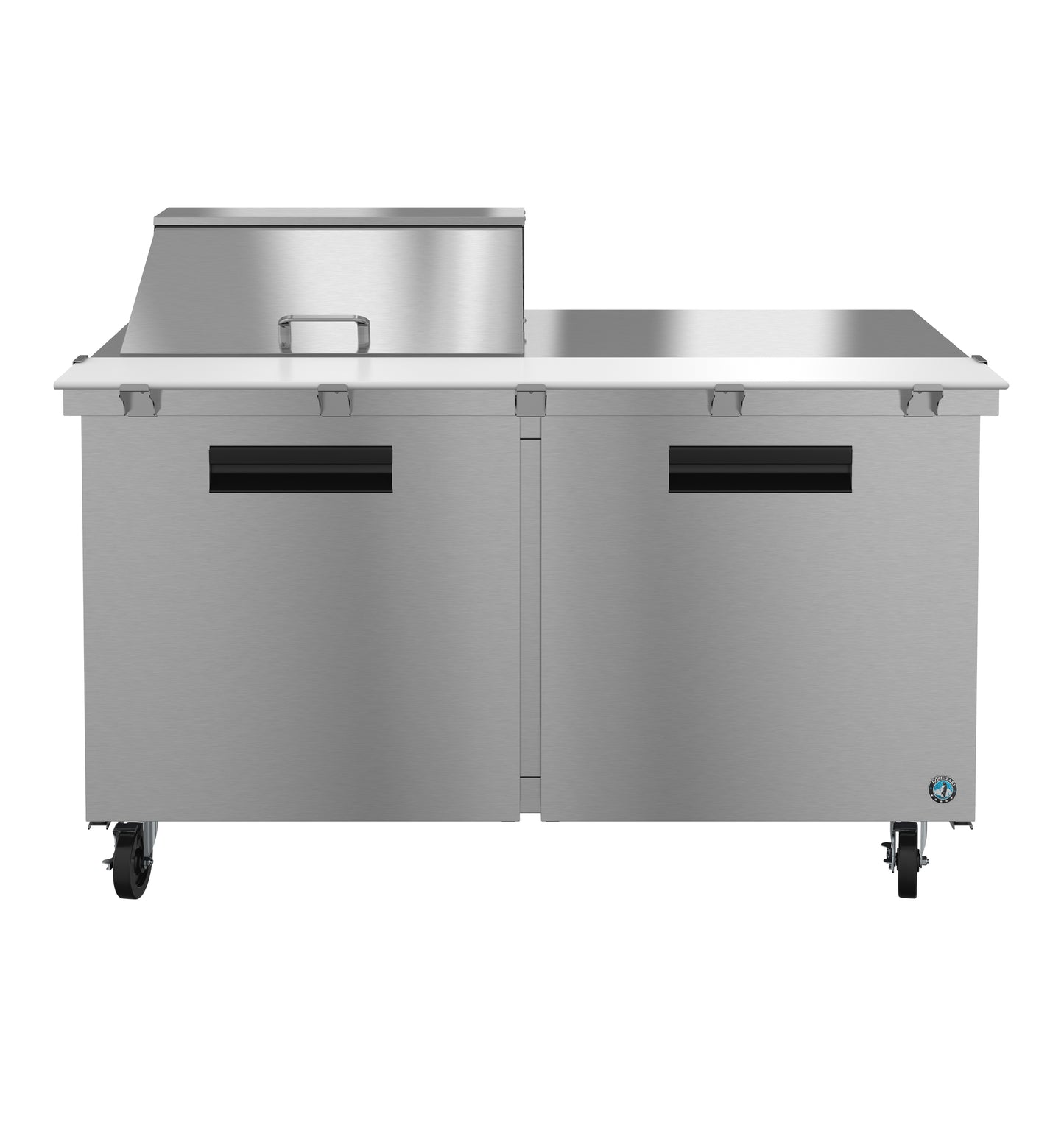 Hoshizaki SR60B-12M Two Section Stainless Doors Mega Top Prep Table Refrigerator