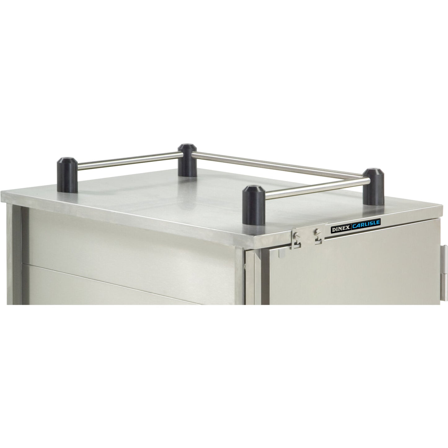 Dinex DXPICT2DTR3 Silver 3 Sides Stainless Steel Top Rail for TQ Economy Carts