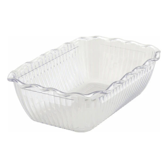 Winco CRK-10C 10" x 7" x 3" Clear Deli Crock
