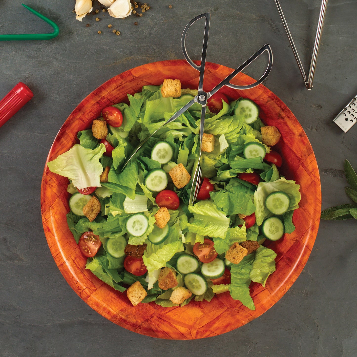 Winco WWB-20 20" Wooden Salad Bowl
