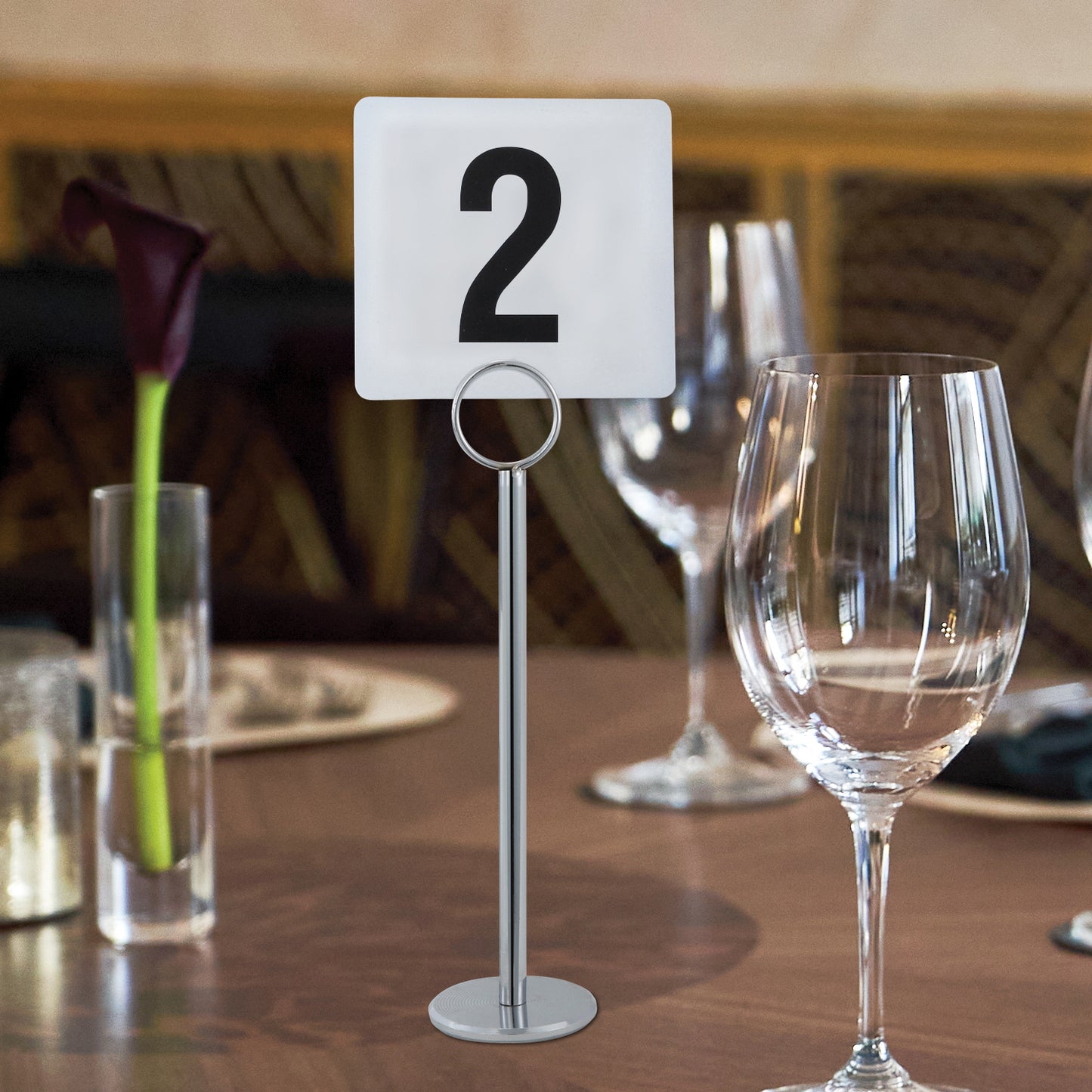 Winco TBN-50 4" x 3-3/4" Plastic Table Numbers 1-50