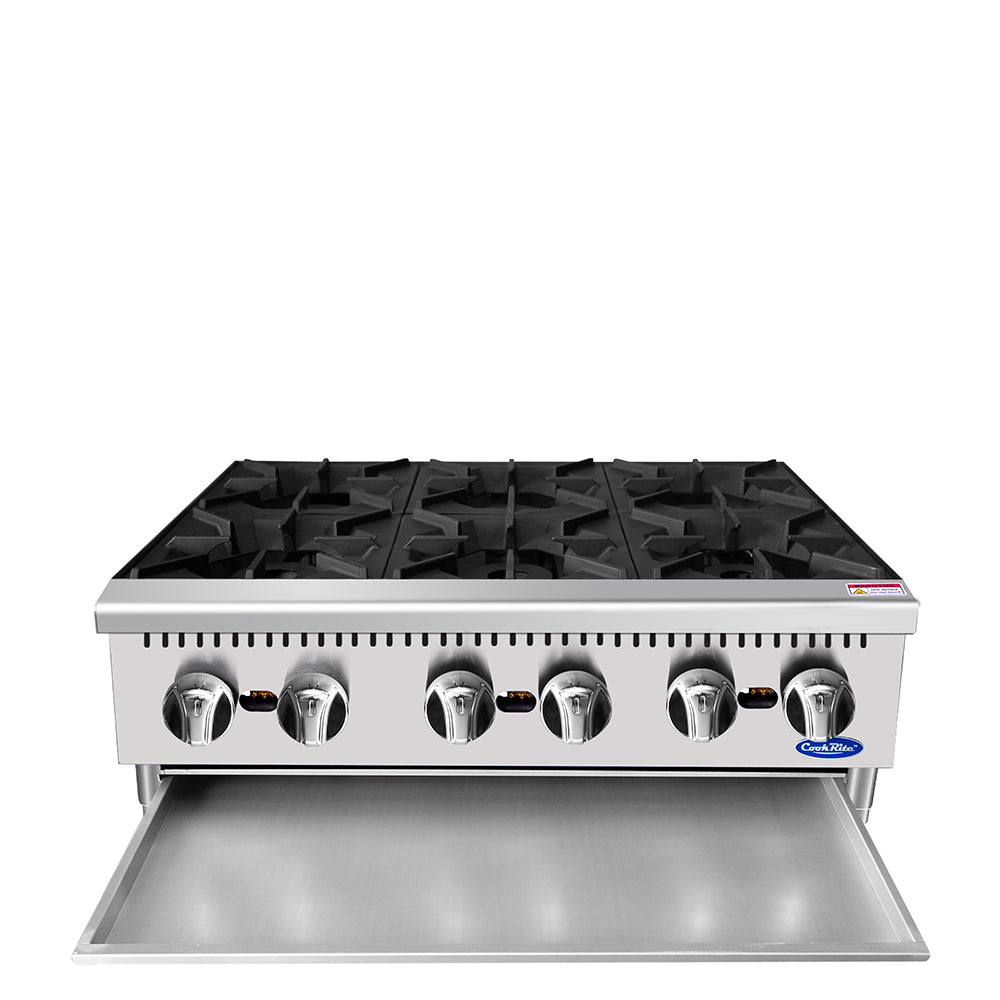 Atosa ACHP-6-NG 36" Natural Gas Six Burner Heavy Duty Hotplate