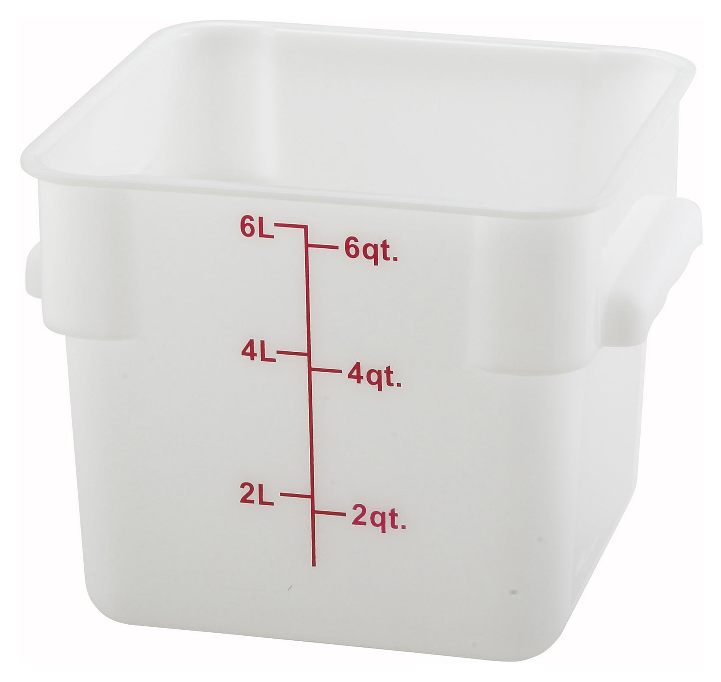Winco PTSC-6 6 Qt. Translucent Polypropylene Storage Container