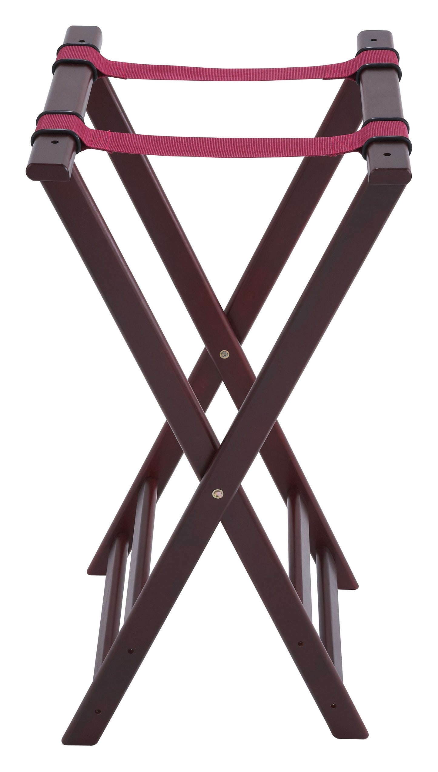 Winco TR-34W 32" Mahogany Folding Tray Stand