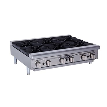 Royal RHP-366-NAT 36" Natural Gas Six Burner Hot Plate