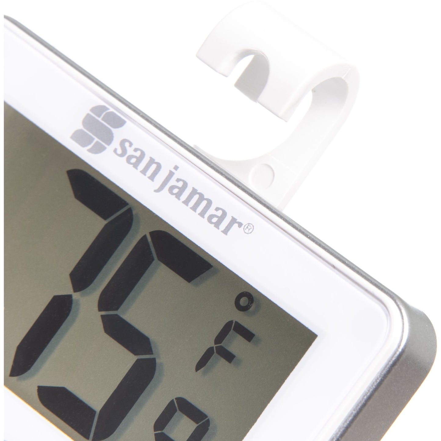 San Jamar THDGRF White Digital Refrigerator / Freezer Thermometer