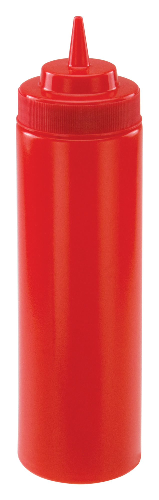 Winco PSW-24R 24oz. Red Wide Mouth Squeeze Bottles (6pcs/pk)