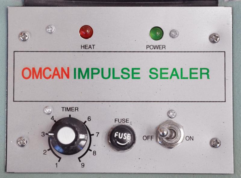 Omcan 14433 Foot-Operated Impulse Sealer with 14-inch Seal Bar and 5 mm Seal Width