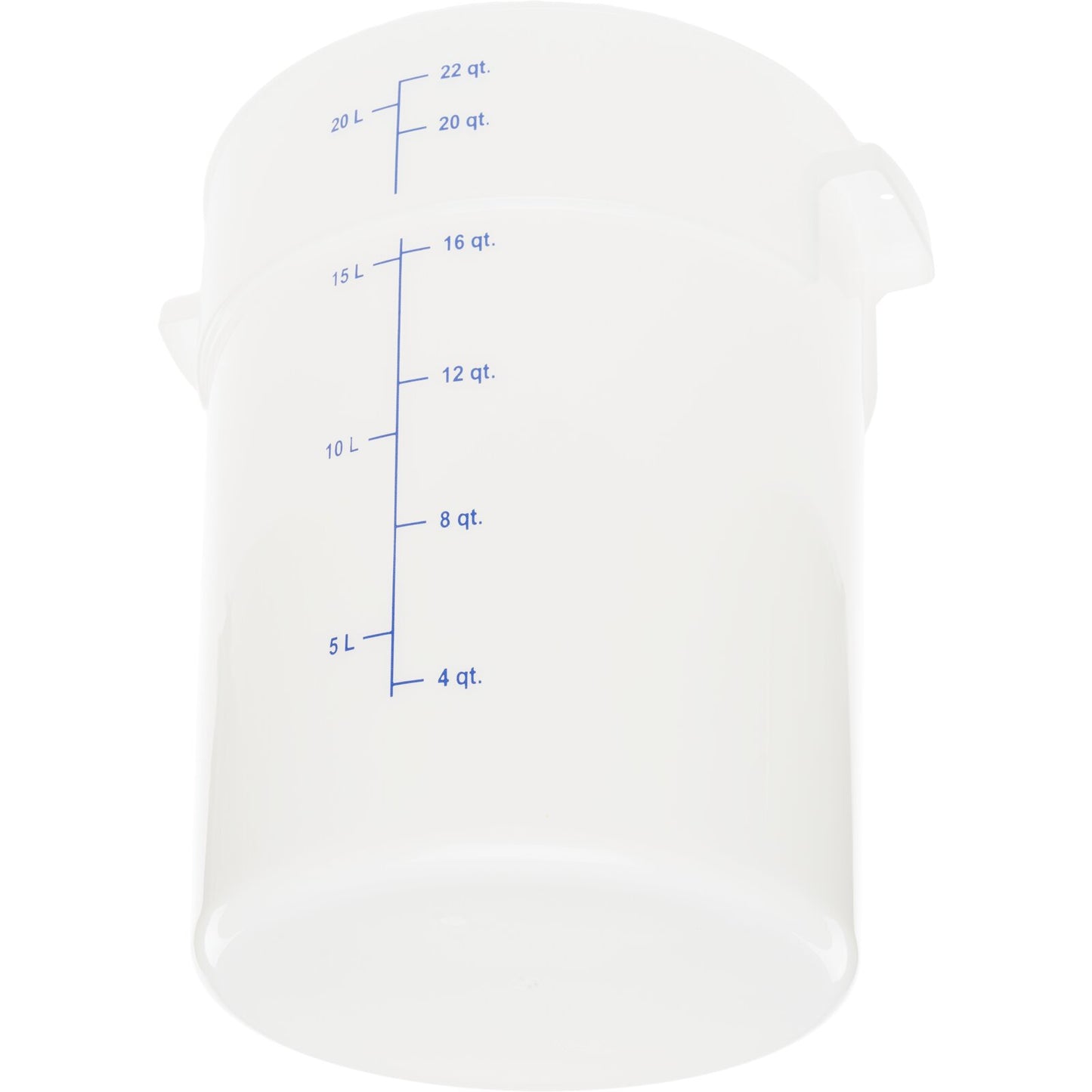 Carlisle 1097902 22 Qt White Round Polyethylene StorPlus Food Storage Container