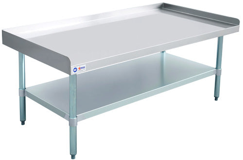 Omcan 47698 30" x 60" Stainless Steel Equipment Stand with Stainless Steel Undershelf and Legs