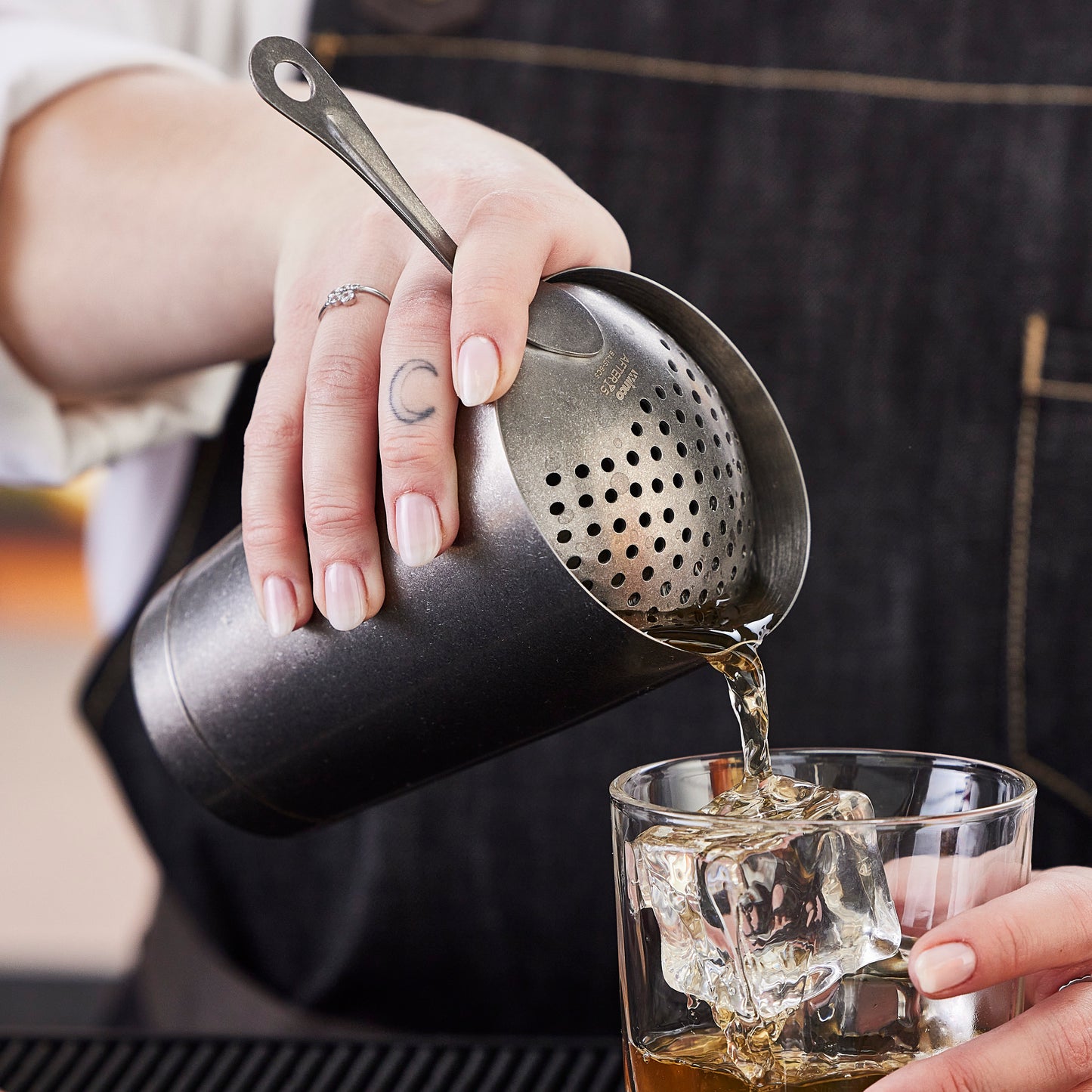 Winco BAJS-6CS Stainless Steel After 5 Julep Strainer, Crafted Steel Finish