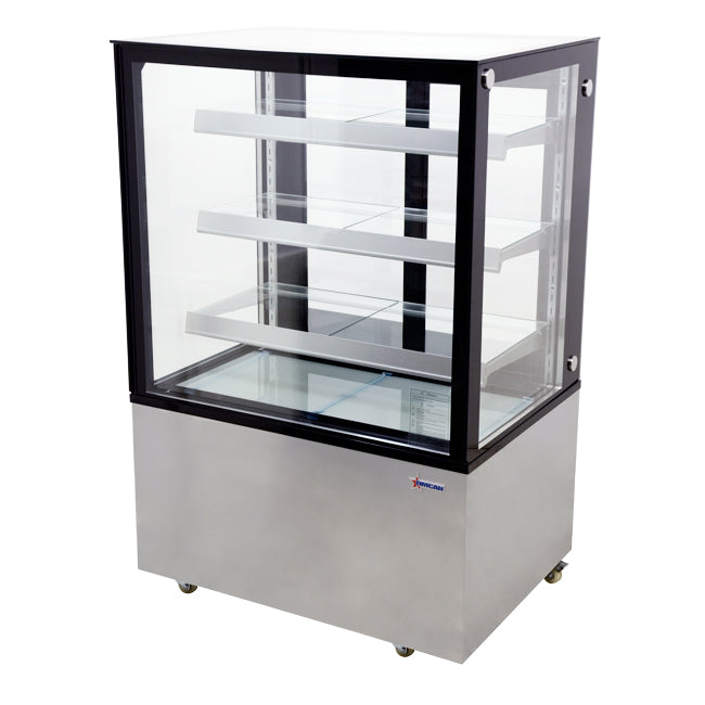Omcan 44382 36" Square Glass Floor Refrigerated Display Case
