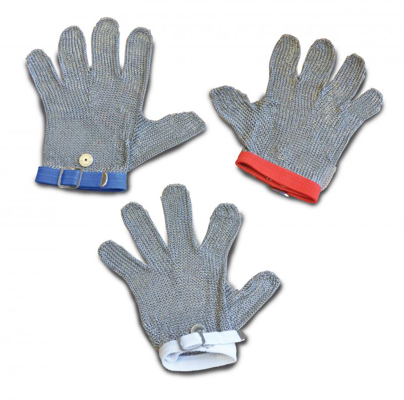 Omcan 13561 Extra Extra Large Mesh Glove with Brown Wrist Strap