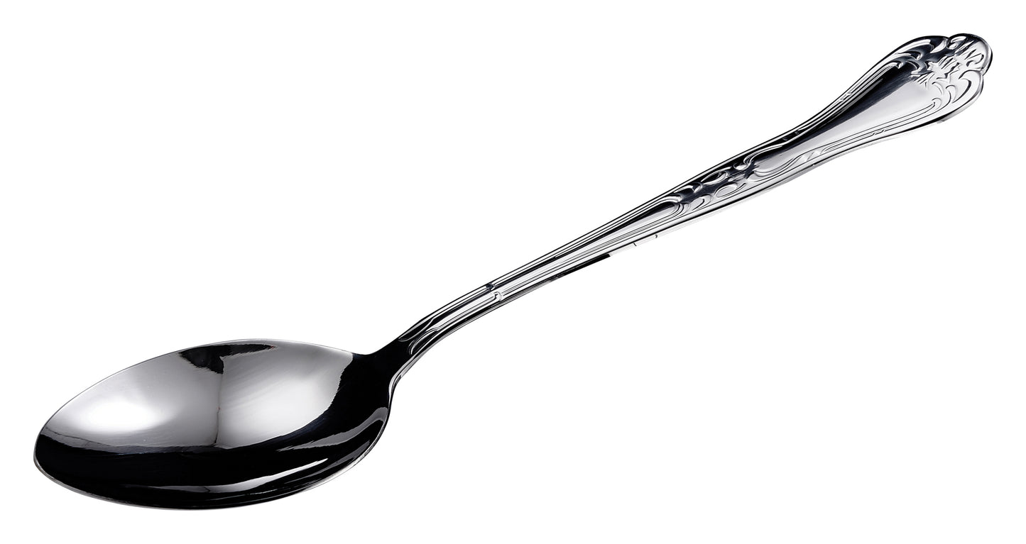 Winco LE-11 11" Stainless Steel Elegance Solid Spoon