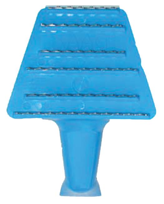 Omcan 18731 Heavy-Duty Blue Plastic Fish Scaler