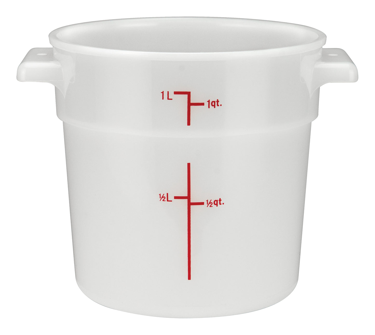 Winco PPRC-1W 1 Qt. White Polypropylene Storage Container