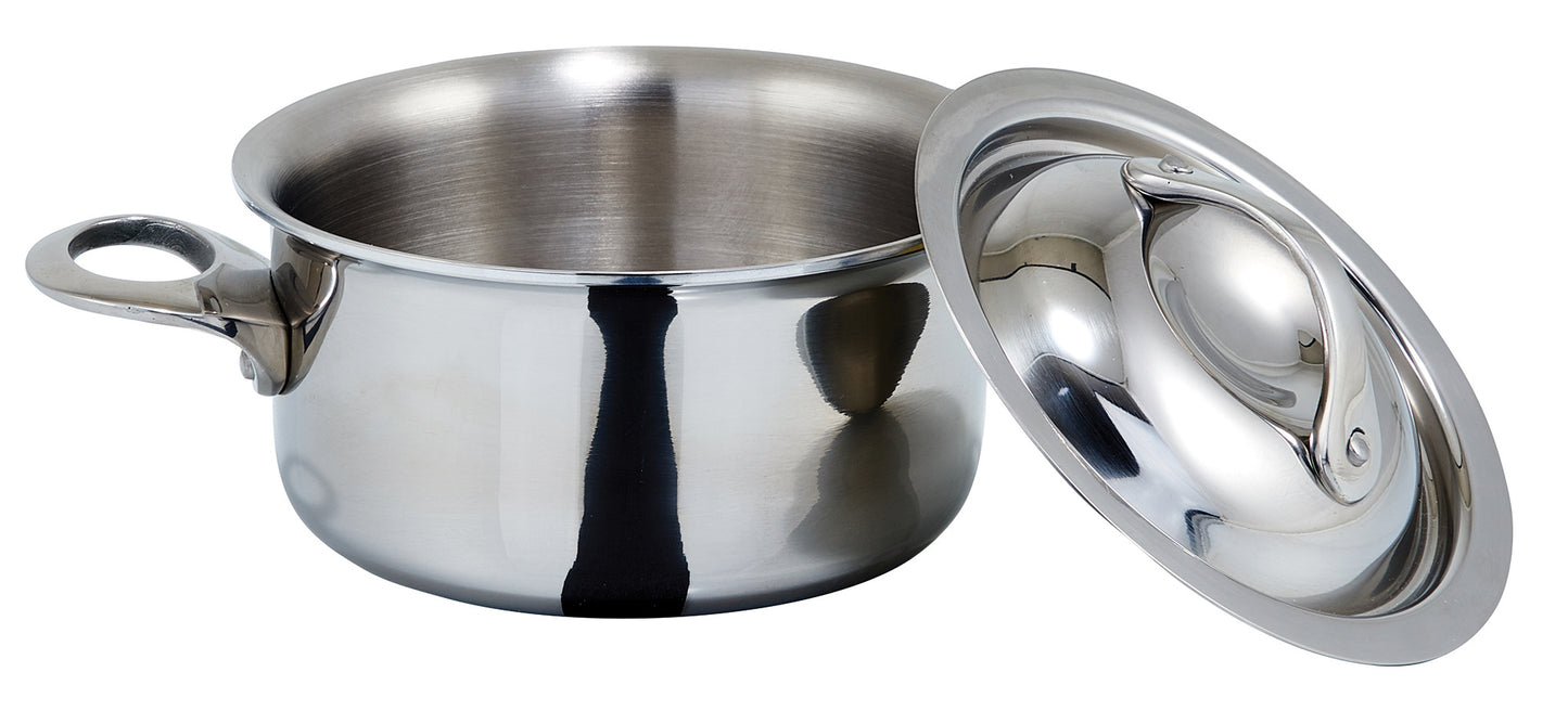 Winco DCCR-3S 15 oz. Stainless Steel Mini 3.75" Casserole