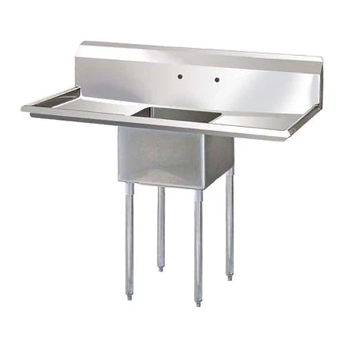 Thorinox TSS-1818-RL18 18" x 18" Single Sink with Right and Left Drainboard