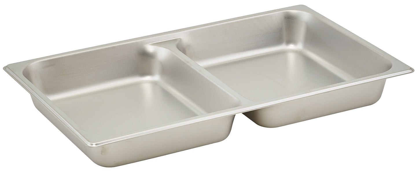 Winco SPFD2 Full-size Stainless Steel Divided Food Pan, 2-1/2" Deep