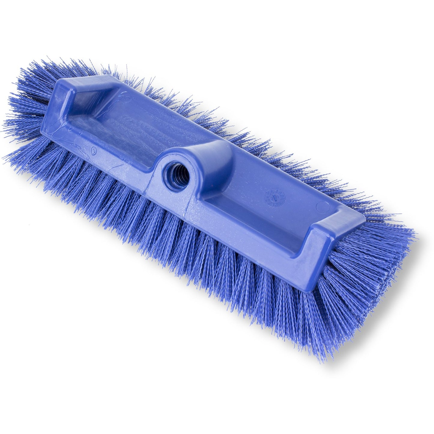 Carlisle 40422EC14 12" Blue Color Coded Mult-Level Floor Scrub Brush with End Bristles