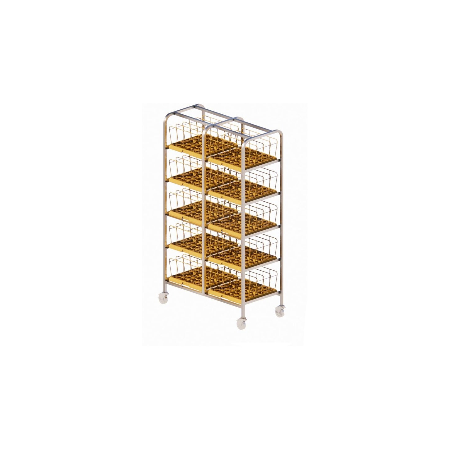 Dinex DXIRDSD9100 100 Domes or 100 Bases/Underliners Stainless Steel Dome Storage Rack
