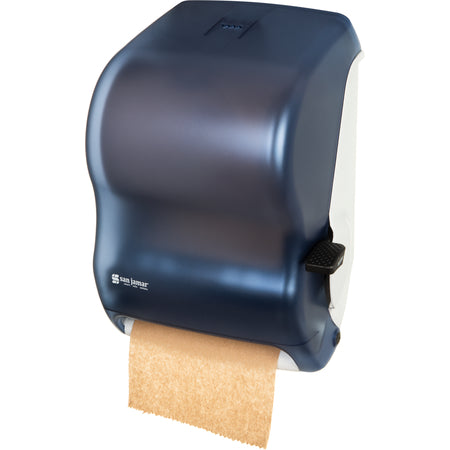 San Jamar T1100TBL Arctic Blue Plastic Classic Lever Roll Towel Dispenser, 1.5" core