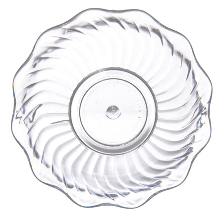 Dinex DXSWC607 5 oz 4-5/8" Clear SAN Tulip Turnbury Swirl Berry Dish (96/cs)
