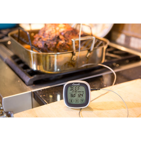 San Jamar THDGTMTS Black ABS Touch Screen Thermometer & Timer